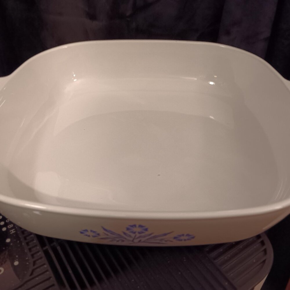 Corning Ware Blue Cornflower 10” Baking Dish P-10-B Vintage AWESOME!! LQQK